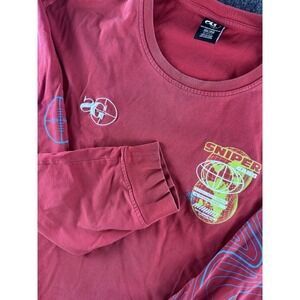Sniper Gang Long Sleeve T Shirt Red Graphic Mens 3XL 25x32